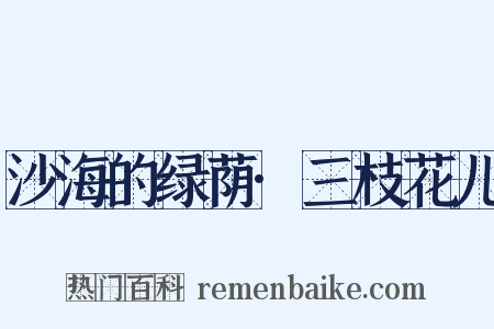 沙海的绿荫·三枝花儿是什么意思的图片